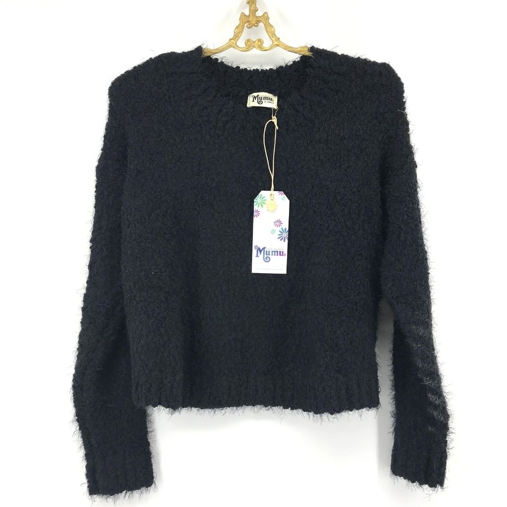 LAST 1🌸SHOW ME YOUR MUMU Cropped Varsity Sweater - Picture 8 of 10